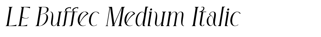 LE Buffec Medium Italic